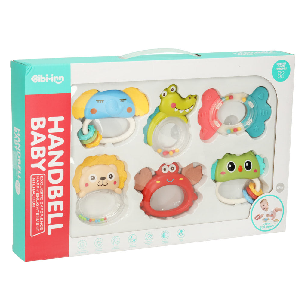 Sensory Teether Rattle Set Of 6 Pcs.