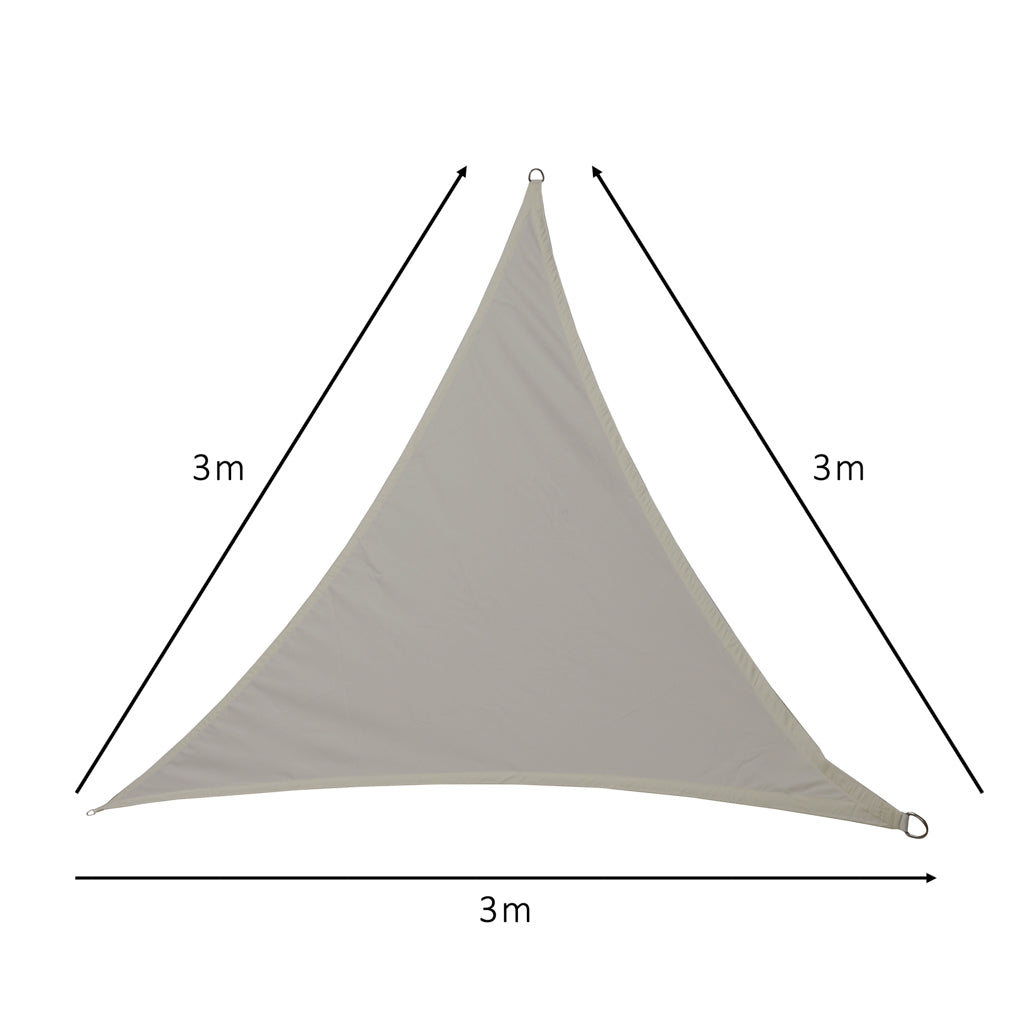 Luaro Garden Terrace Sunshade Sail Waterproof 3x3x3m Triangle Grey