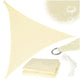 Luaro Garden Terrace Sunshade Sail Waterproof 4x4x4m Triangle Beige