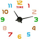 Sticker Wall Clock 12 Digits Color Black