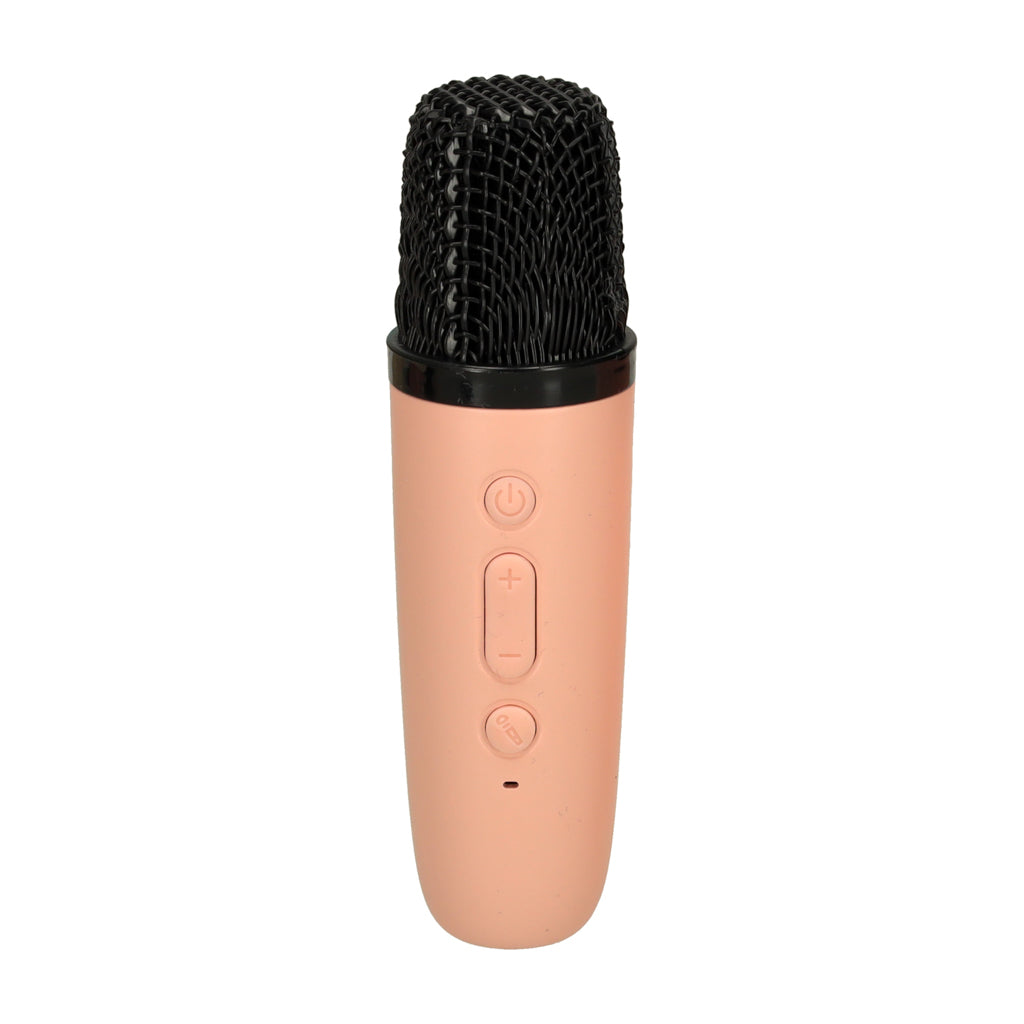 Karaoke Speaker With Microphone Pink