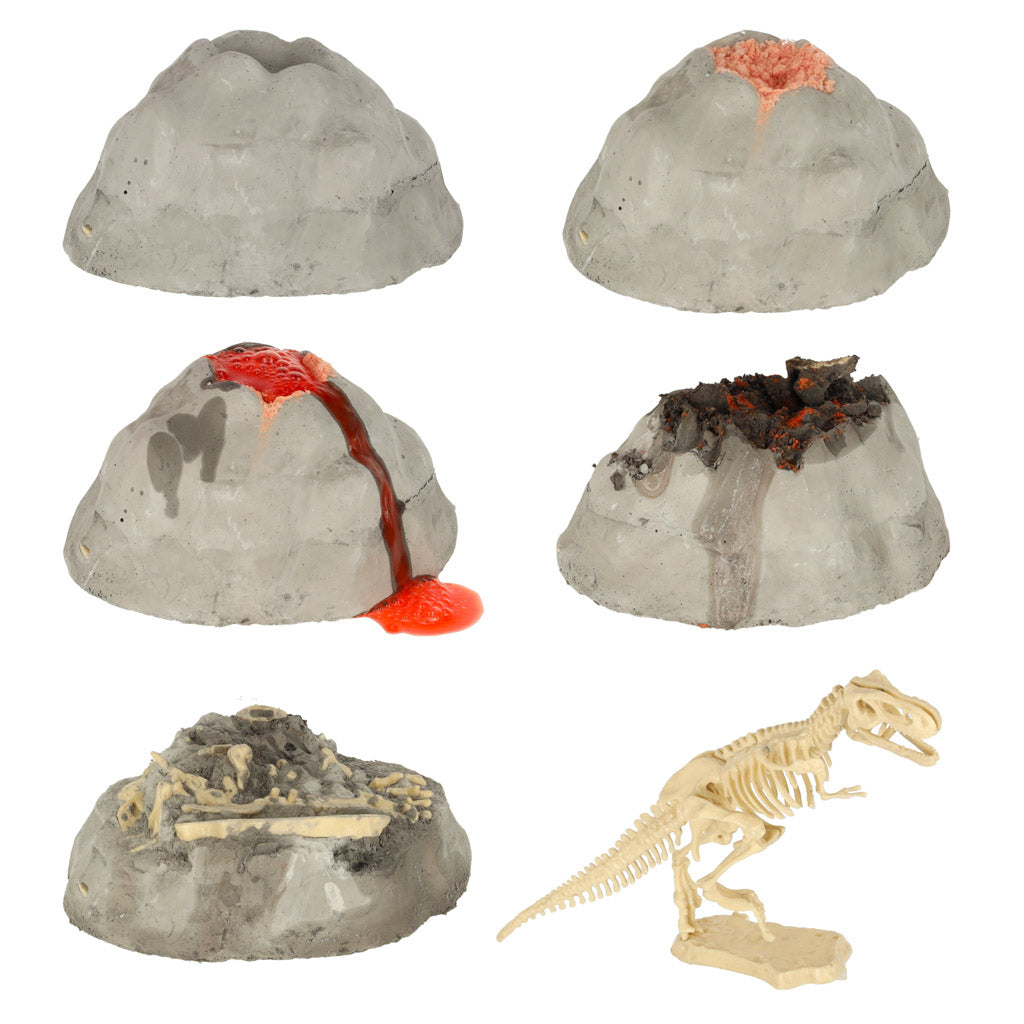 Volcanic Eruption 2-in-1 Experiment + Dinosaur