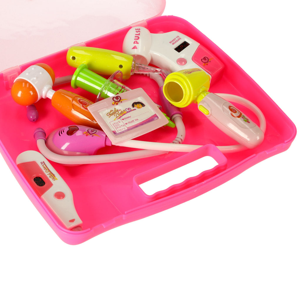 Doctor's Kit In A Suitcase Doctor +lights Pink