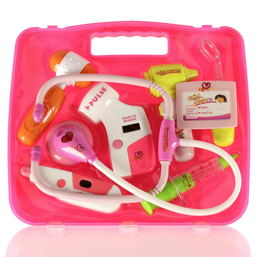 Doctor's Kit In A Suitcase Doctor +lights Pink