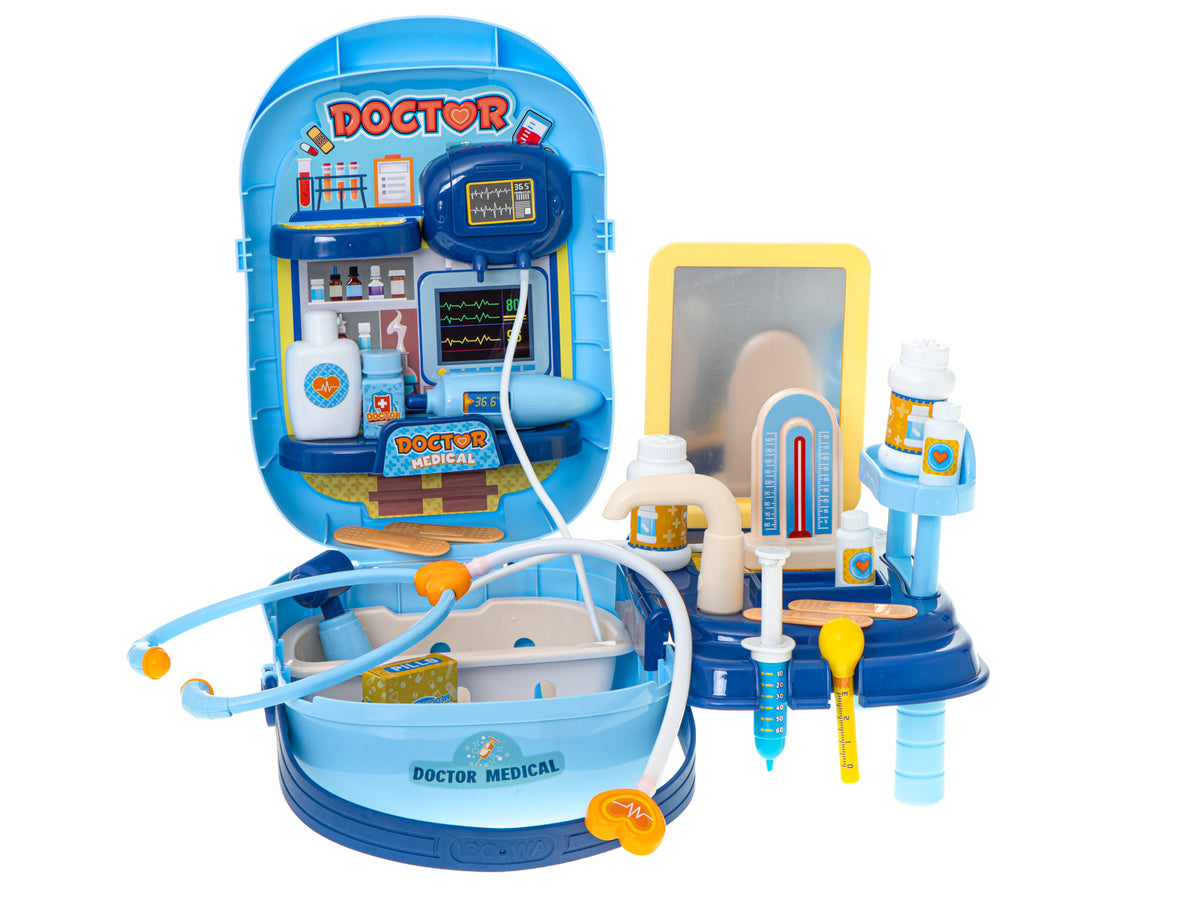 Doktersset met accessoires in een koffer 34el. + Tafel