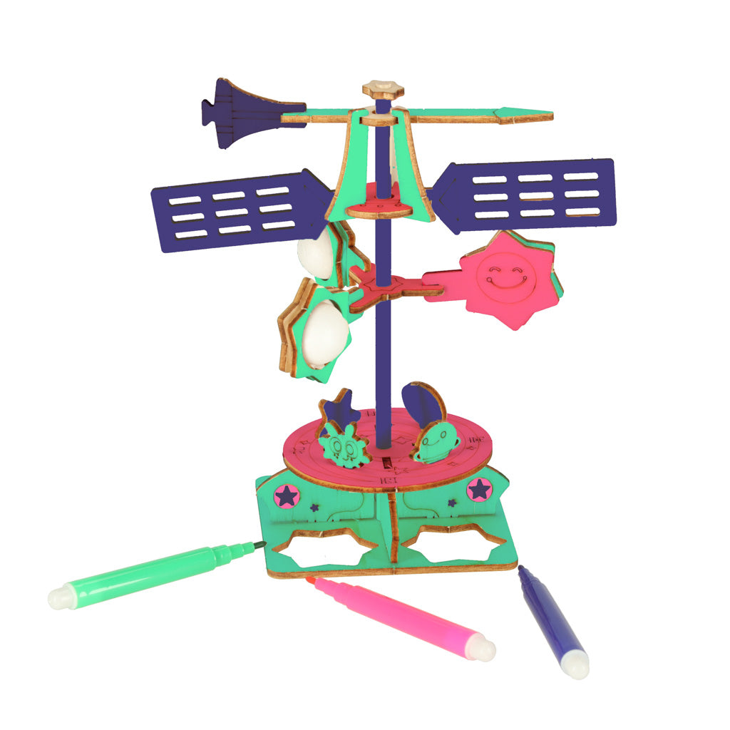 Wooden Puzzle 3d Scientific Model Windmill