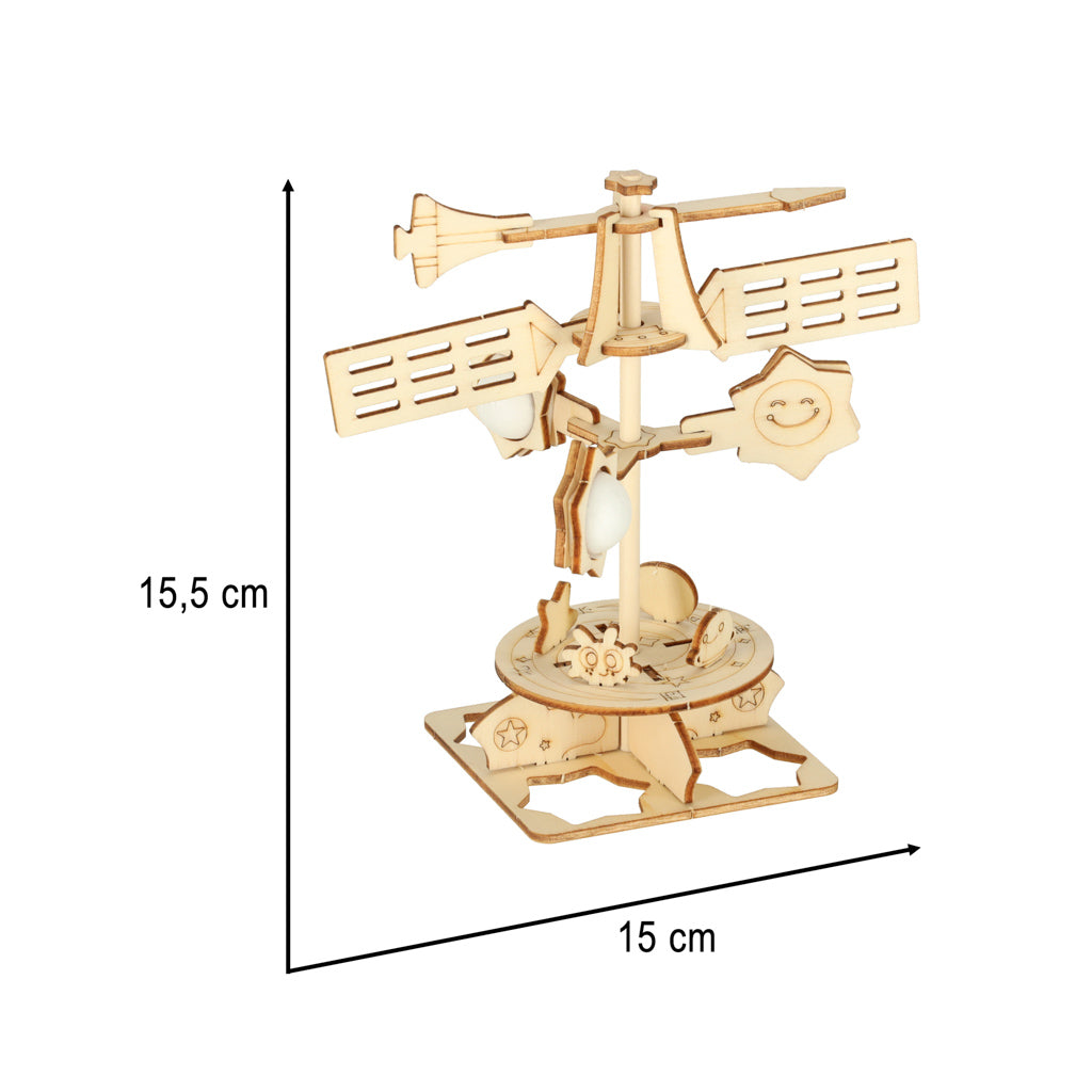 Wooden Puzzle 3d Scientific Model Windmill