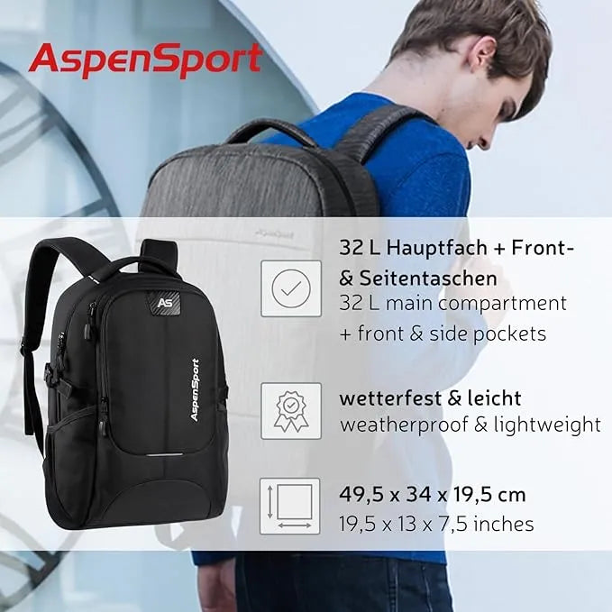 Sac à dos Aspensport Sac à dos 32 L Noir