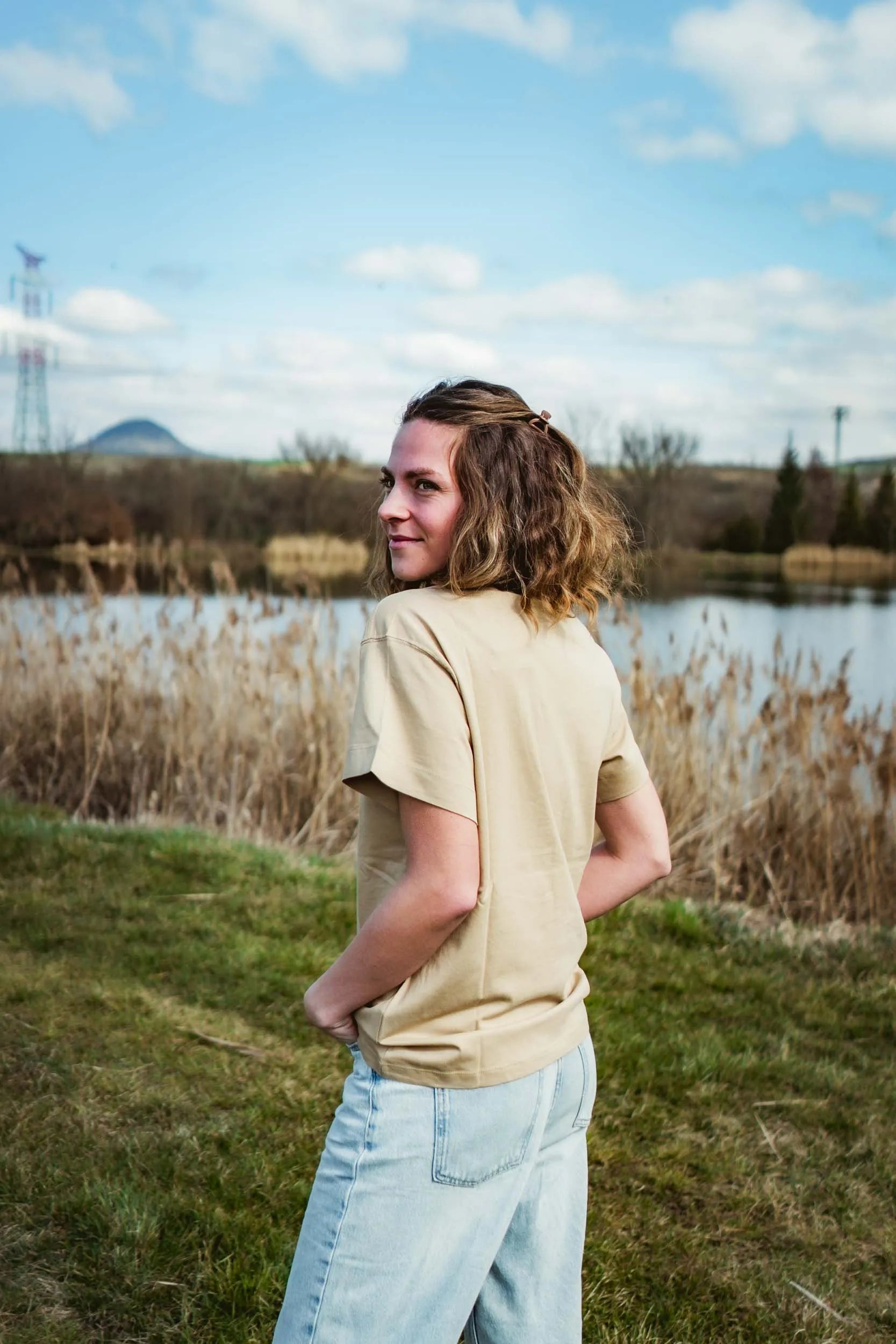 Dames t-shirt puma wmns haar tshirt zandduin beige l