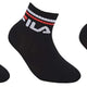 Barnstrumpor Fila Quarter 3-pack Svart