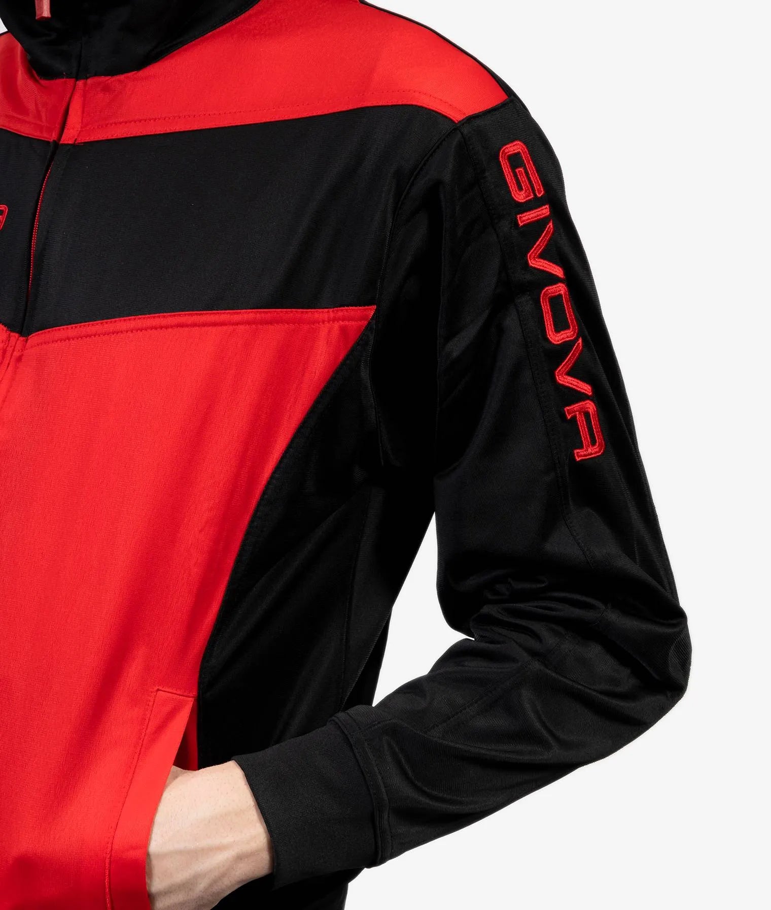 Sportovní set givova luxusní červeno-černá červená s