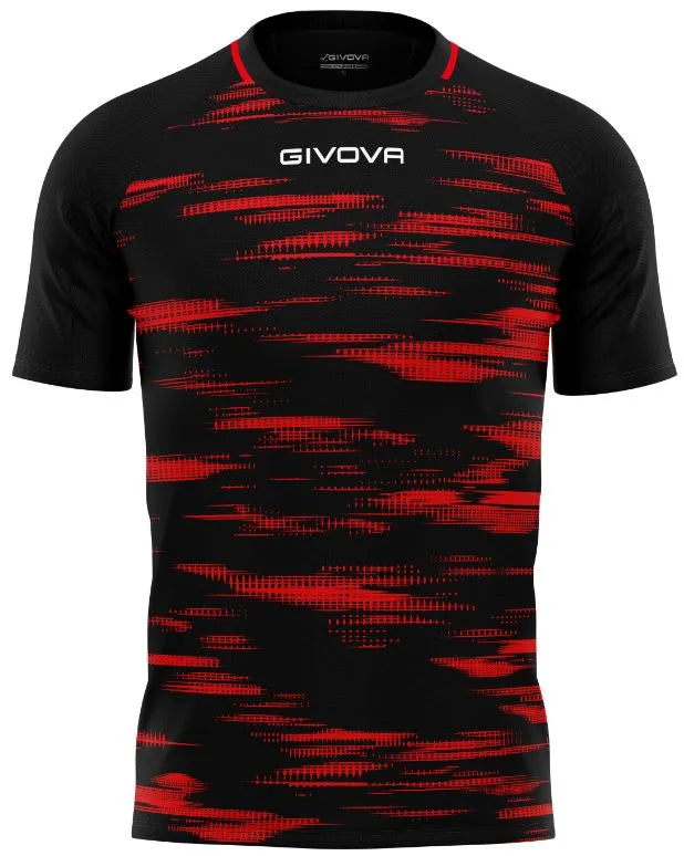 Спортна тениска Givova Pixel Черно-червена