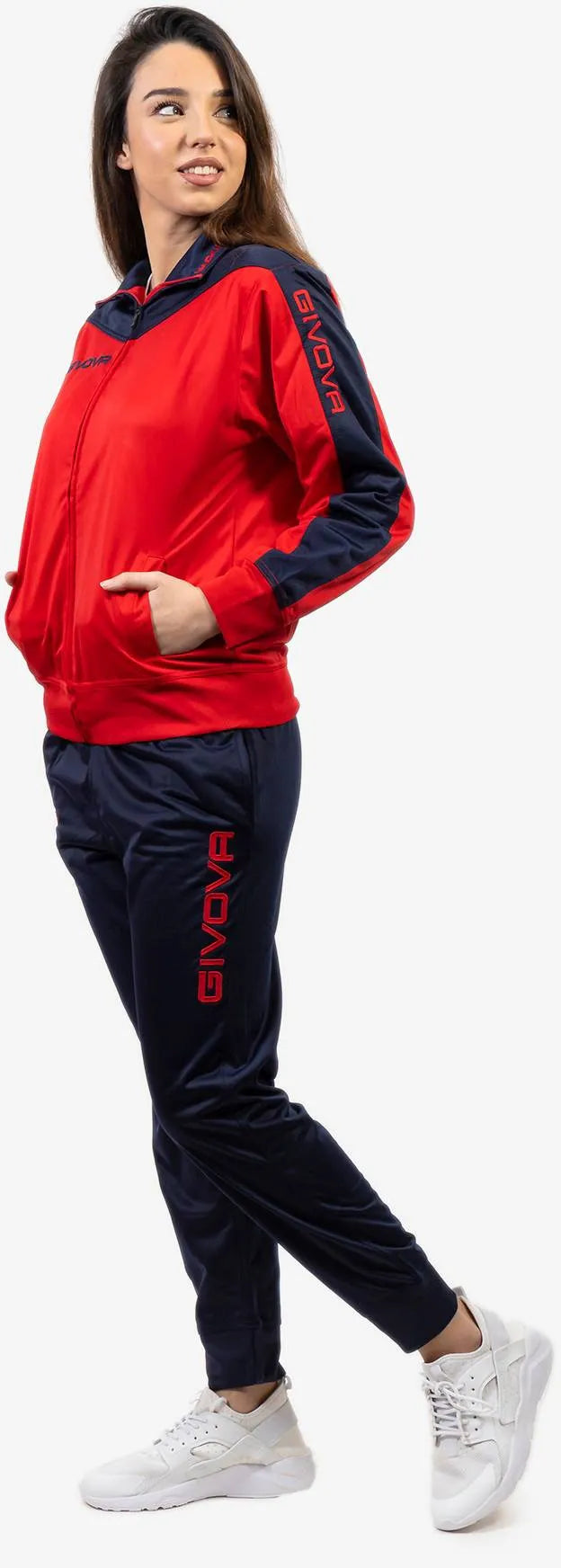 Sraith spóirt givova roma dearg-gorm dearg 2xl