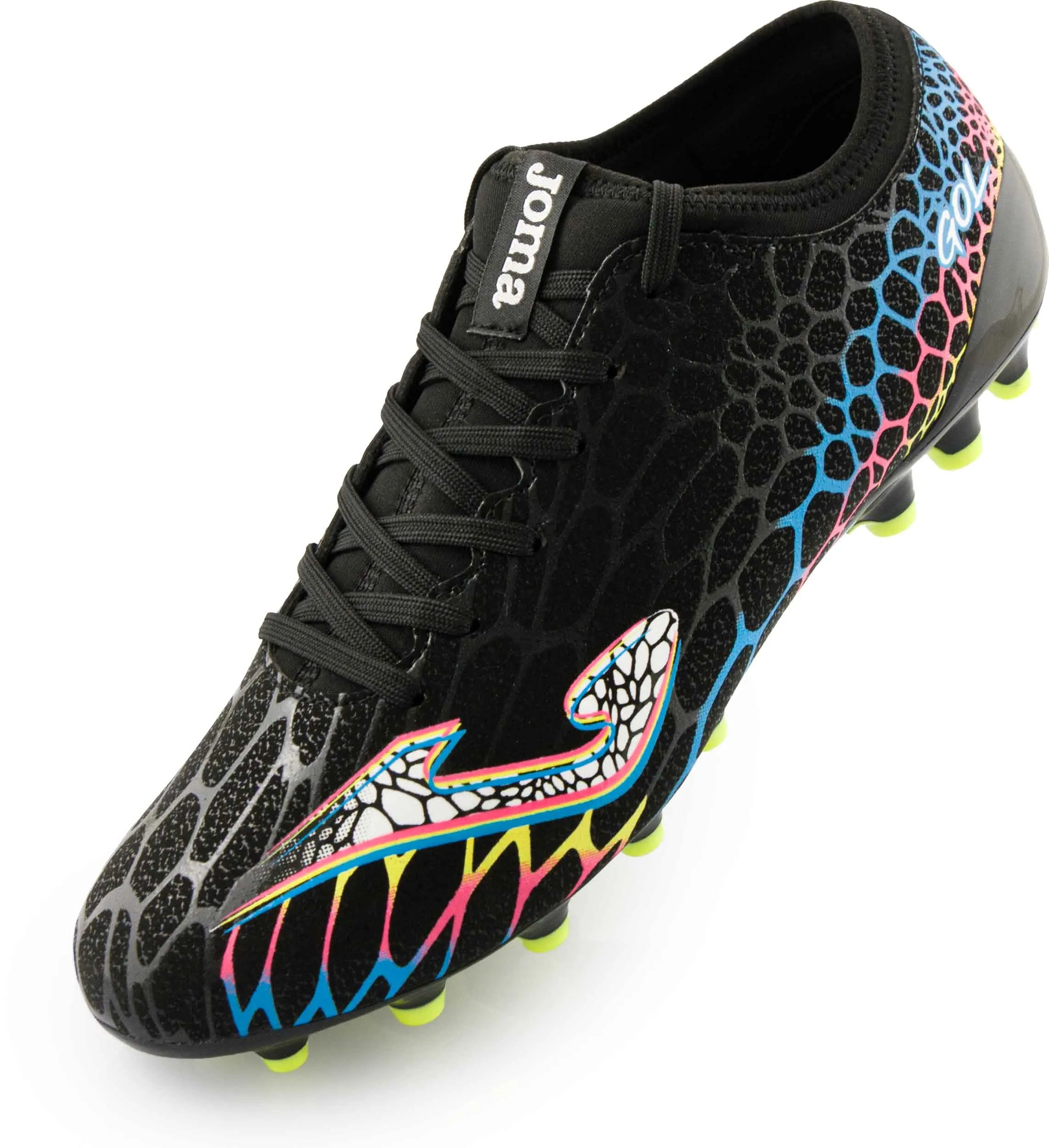 Chuteiras joma gol 2401 preto limão fluor artificial preto preto 44