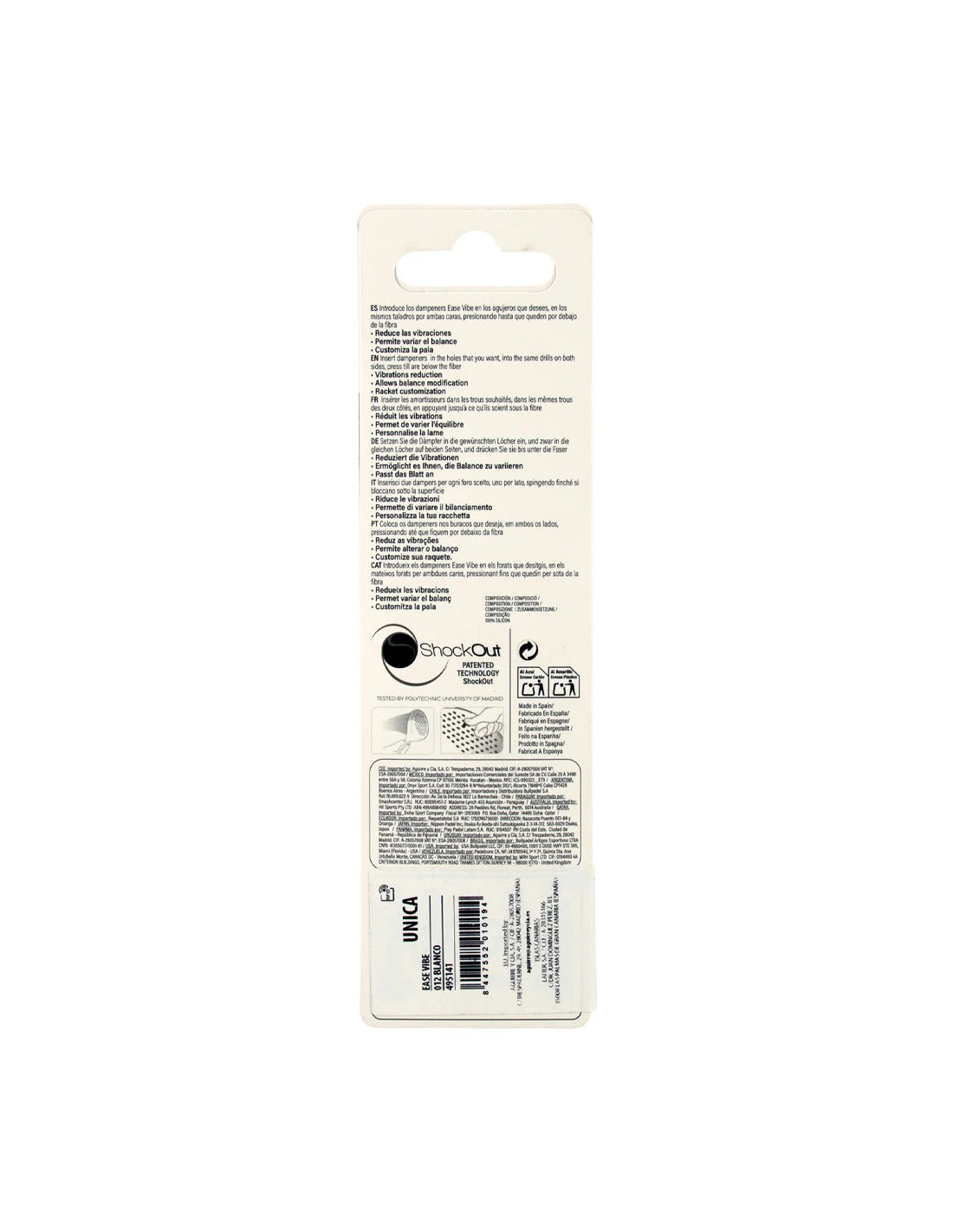 Bullpadel ShockOut White Anti-Vibrator