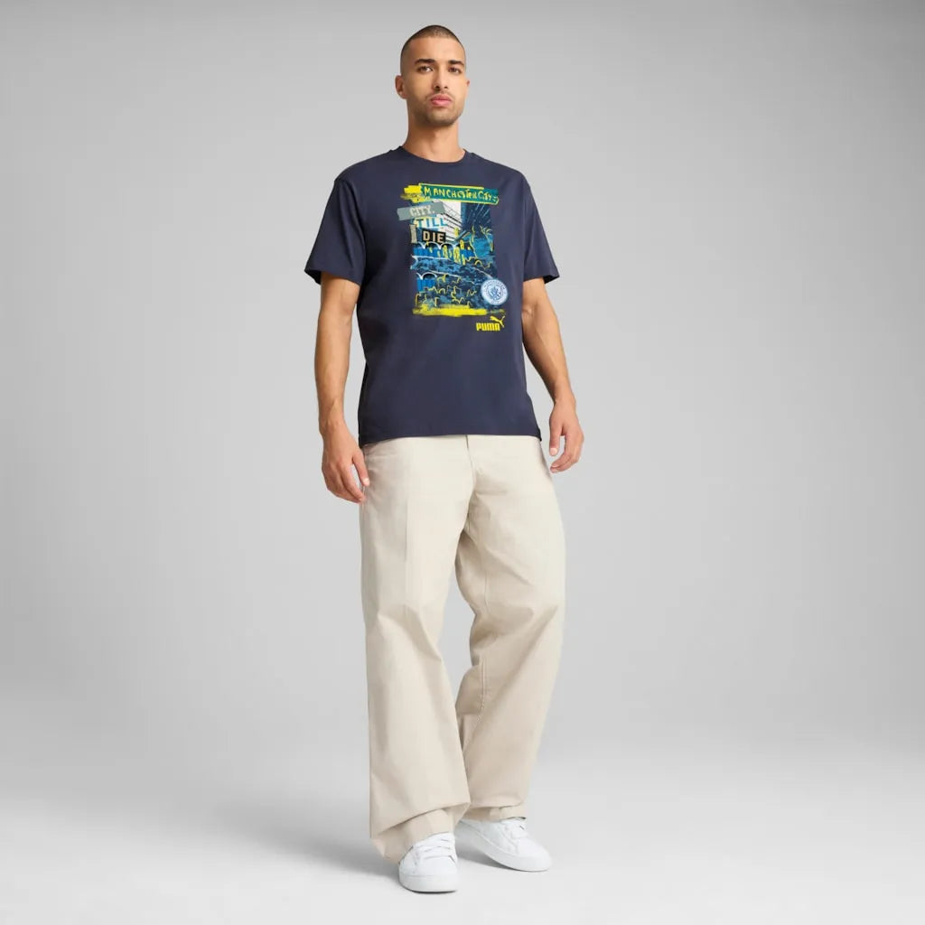 Camiseta Puma Manchester City Tee Blauw Blauw L