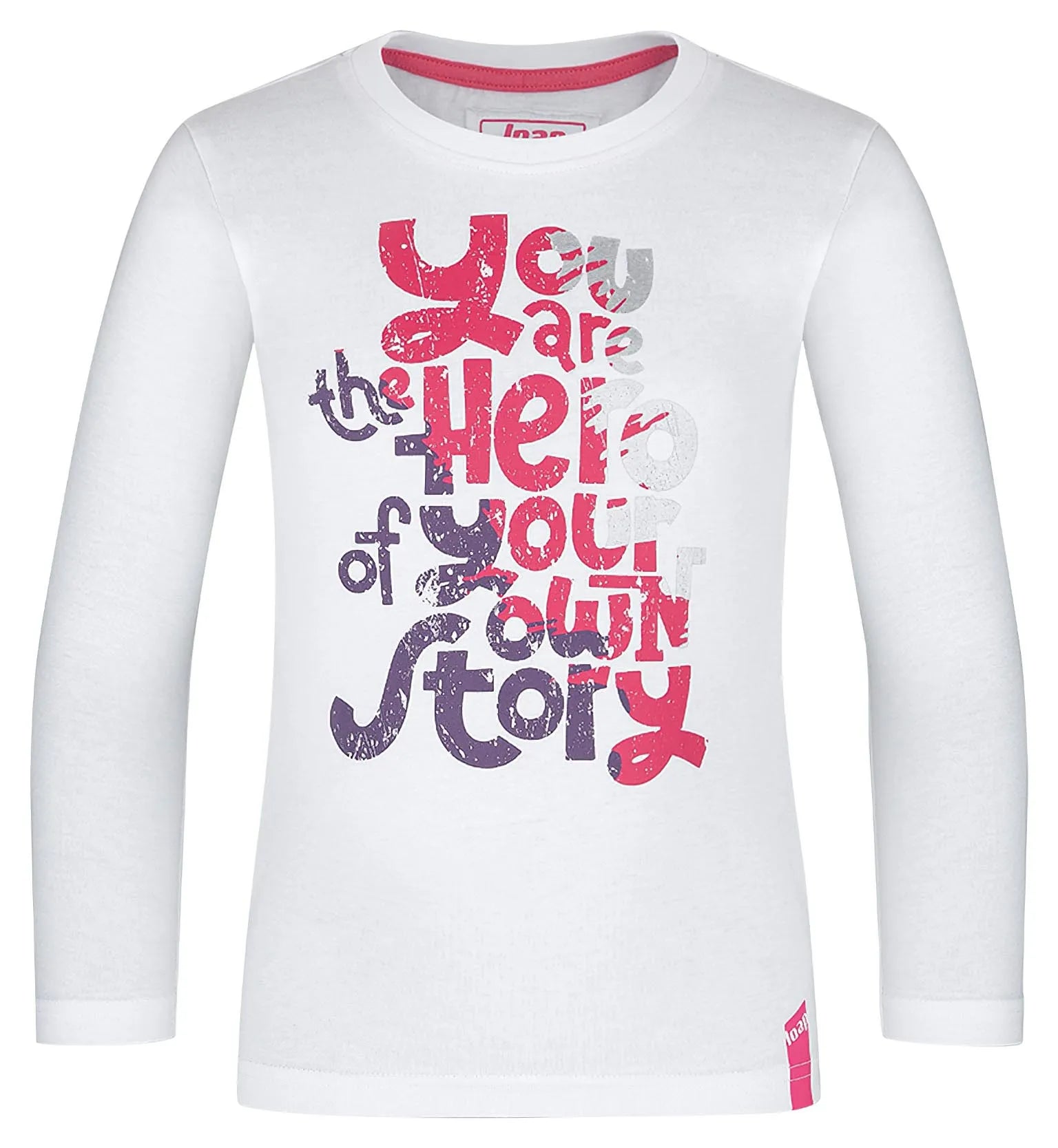 T-léine lúb leanbh bíobán bán 128