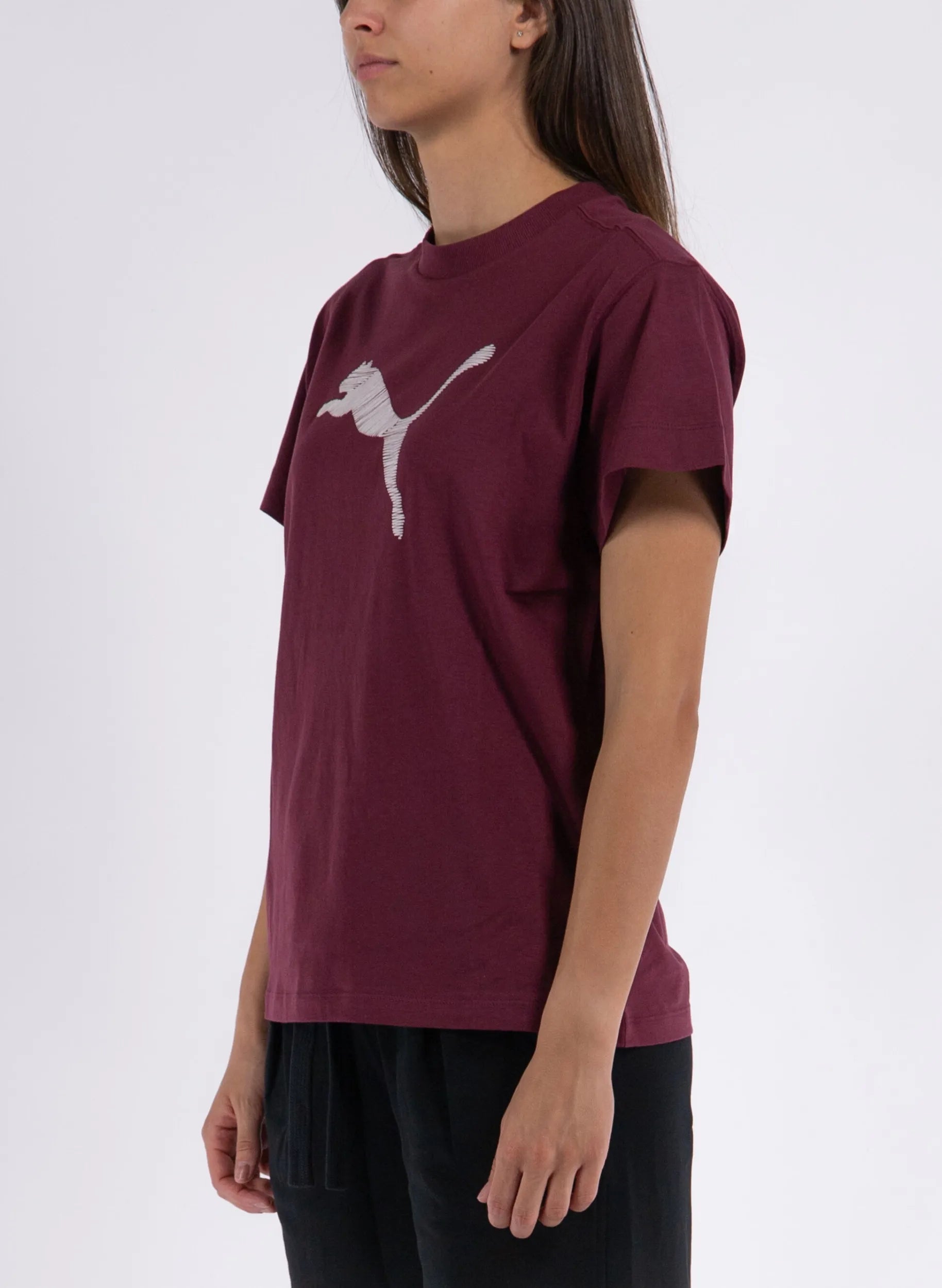 T-shirt da donna Puma Wmns Her Tshirt Dark Jasper Burgundy