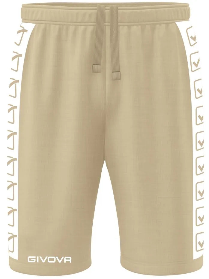 Pantalón Corto Deportivo Givova Terry Band Beige Arena