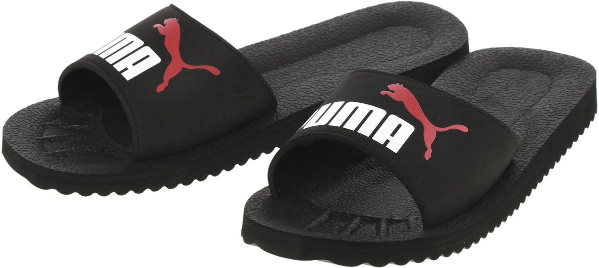 Puma Purecat Slide Svart-vita Tofflor 39