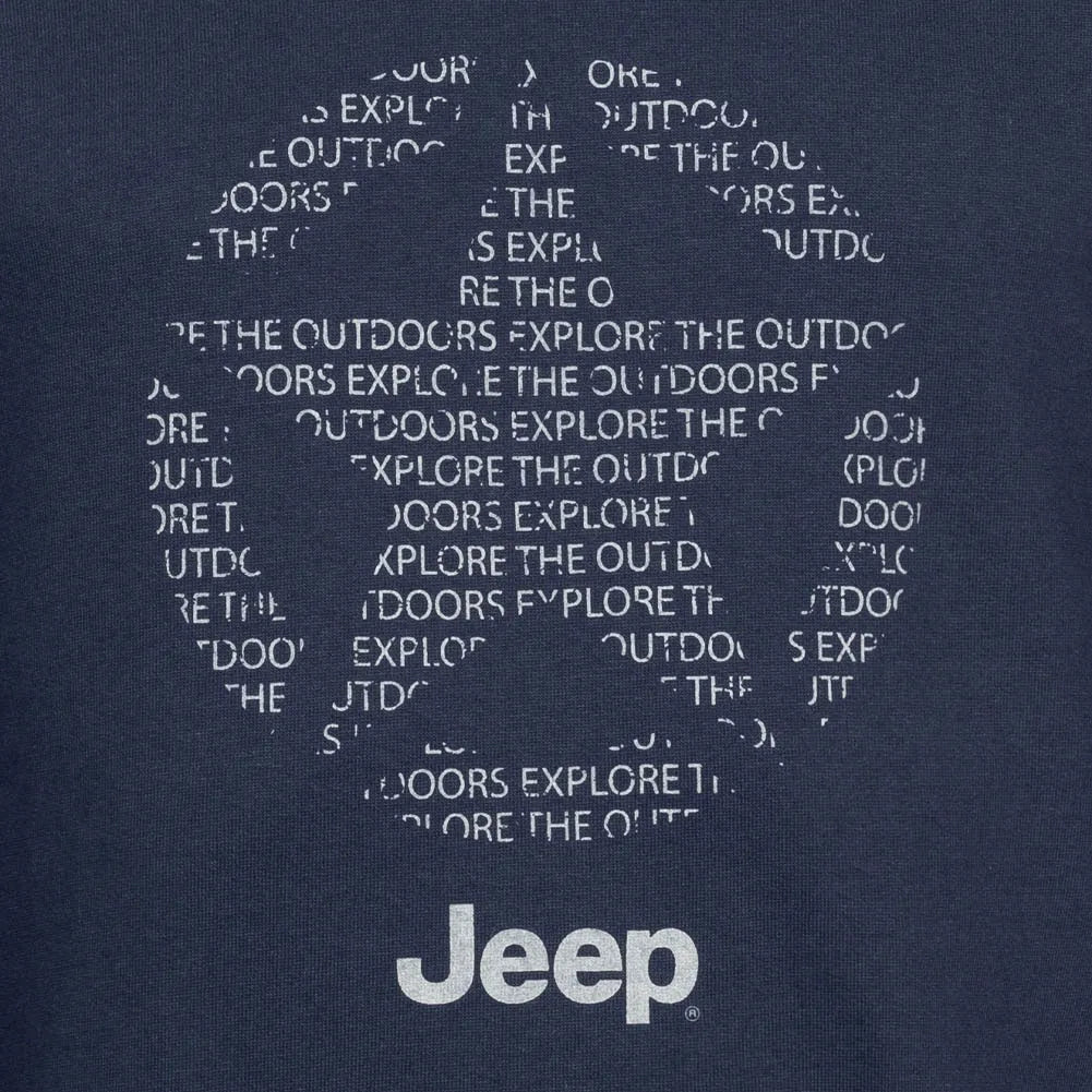 Pánská mikina Jeep s kulatým výstřihem Star All Blue