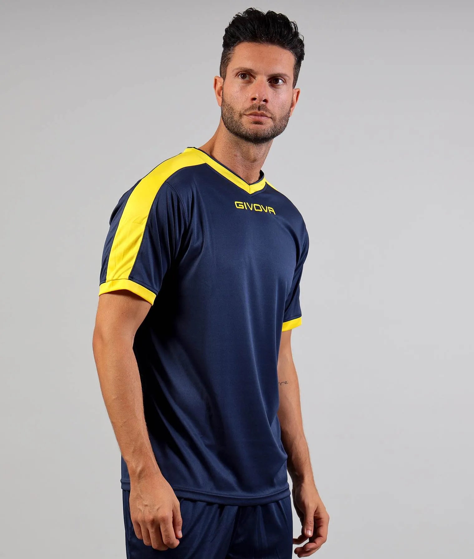 Sport-T-Shirt Givova Revolution Blau-Gelb Blau 2xl