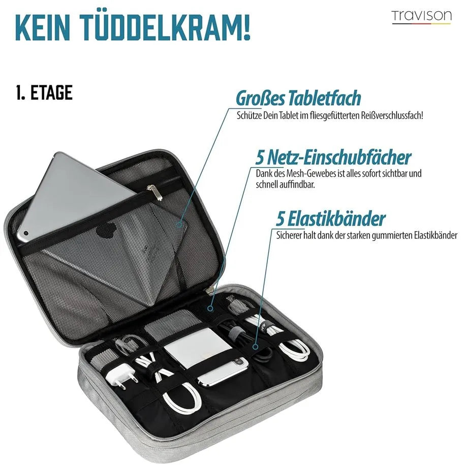 Organizér Travison Electronics Světle Šedá