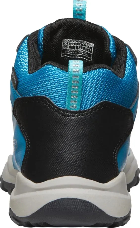 Chaussures enfants Keen jr wanduro mid wp fjord bleu/fuchsia violet 32-33