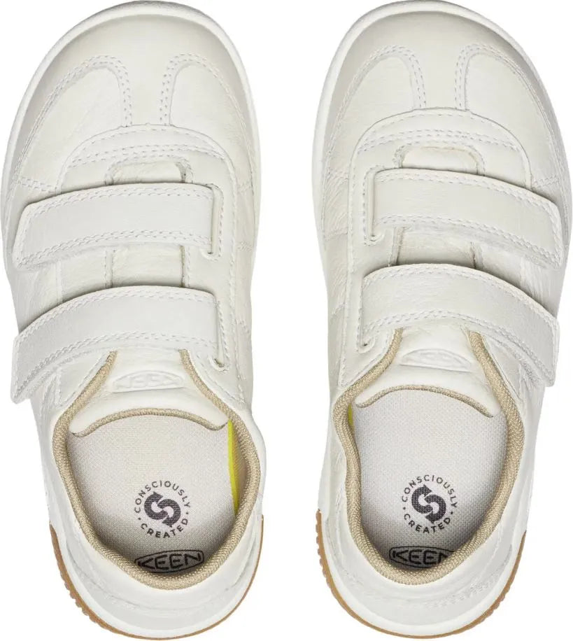 Sapatos infantis de couro Keen jr knx t-toe ds y-star branco/star branco 37