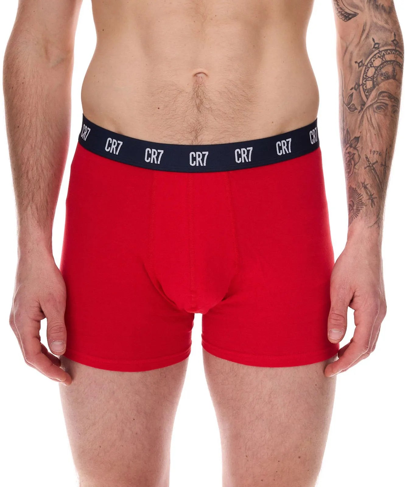 Bokserki cr7 męskie cristiano ronaldo boxershort 5-pak szaro-granatowo-czerwony mix xl
