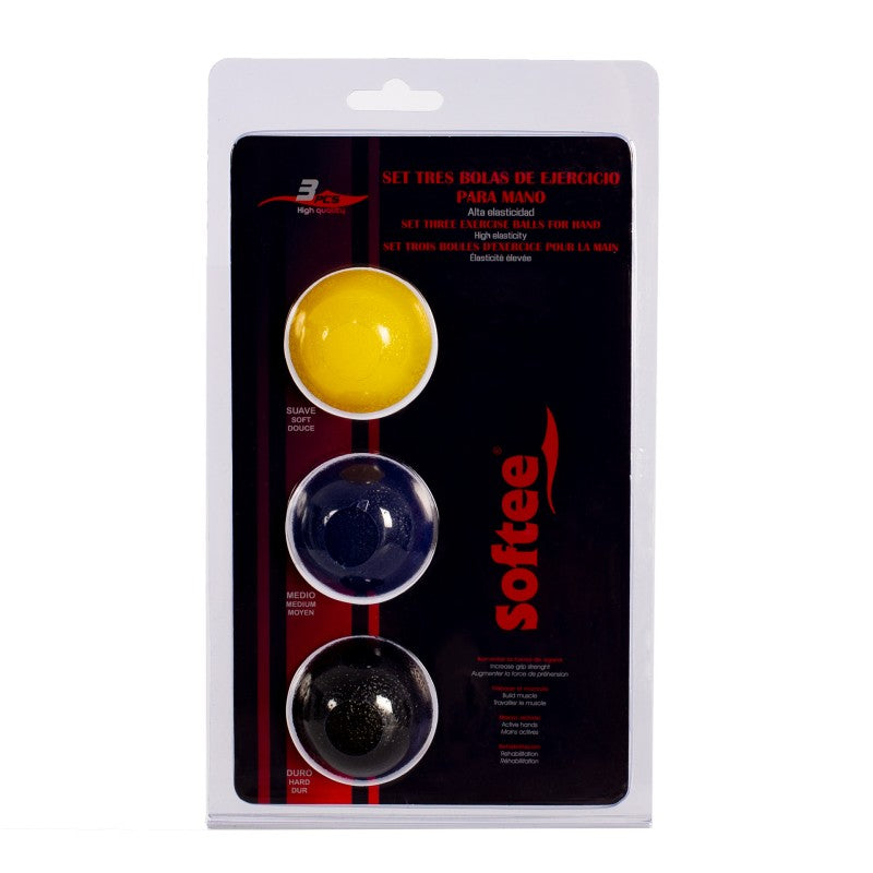 Balles pour exercices de main, ensemble de 3 pièces multicolores