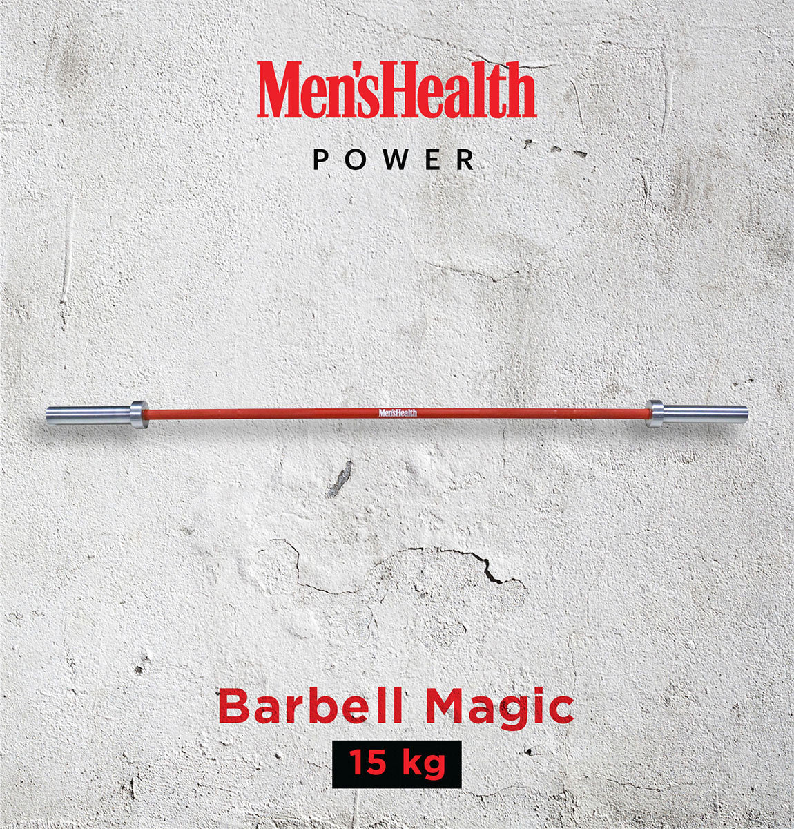 Pánské zdraví Barbell Magic - červená- 15kg