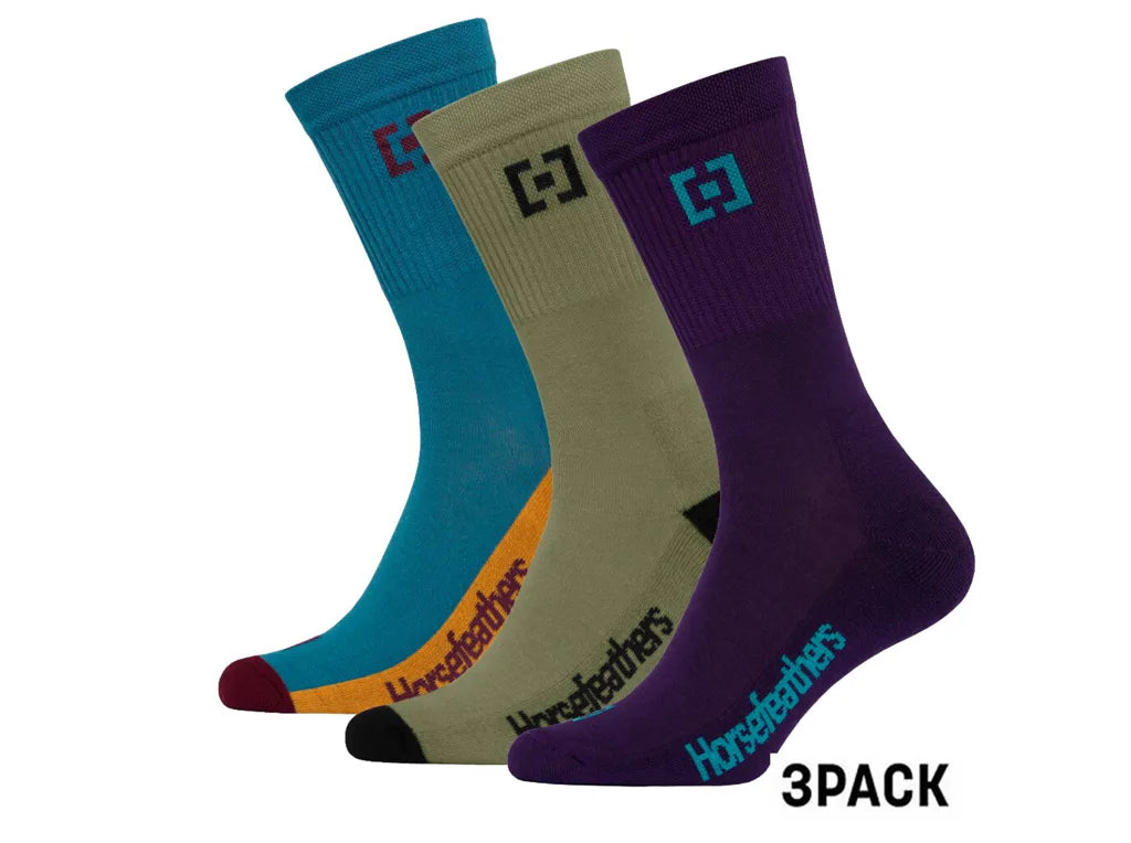 Meias Horsefeathers Basic 3pack (multicoloridas)