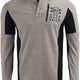 Heren T-shirt State Of Art Rugbyshirt Colourblocking Heavy Jersey Grijs