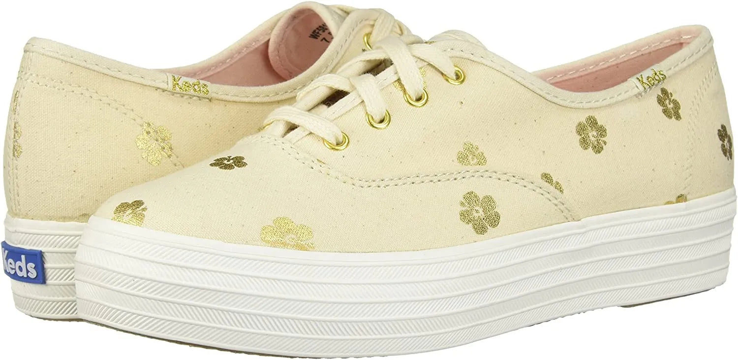 Zapatos De Mujer Keds Wms Triple Kick Hibiscus Natural Beige