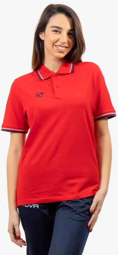 Tricou Polo Givova Roșu-Albastru Marin Roșu