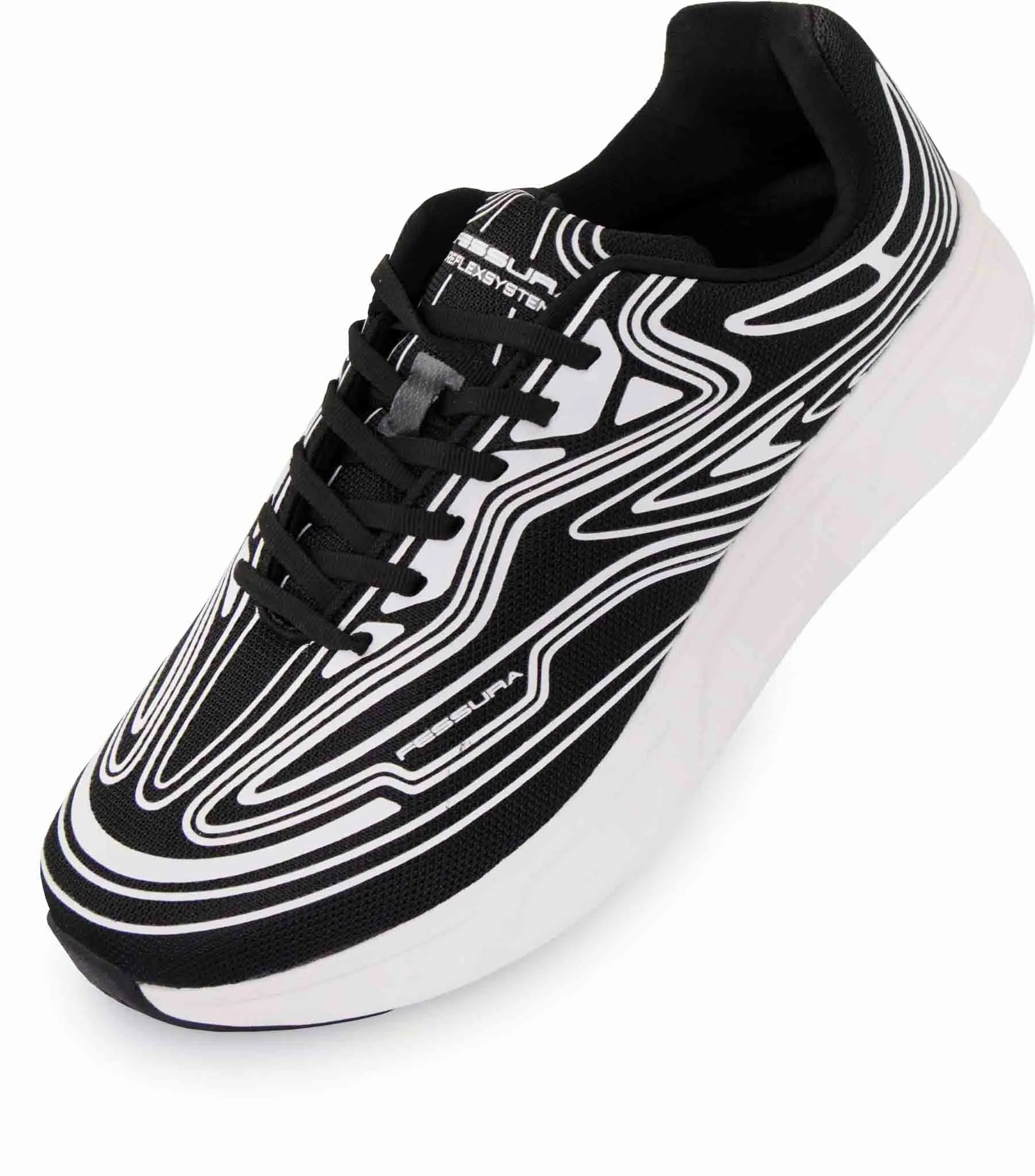 Unisex-Schuhe Fessura Wmns Runflex 01 Canvas Schwarz/Weiß Weiß/Schwarz Schwarz