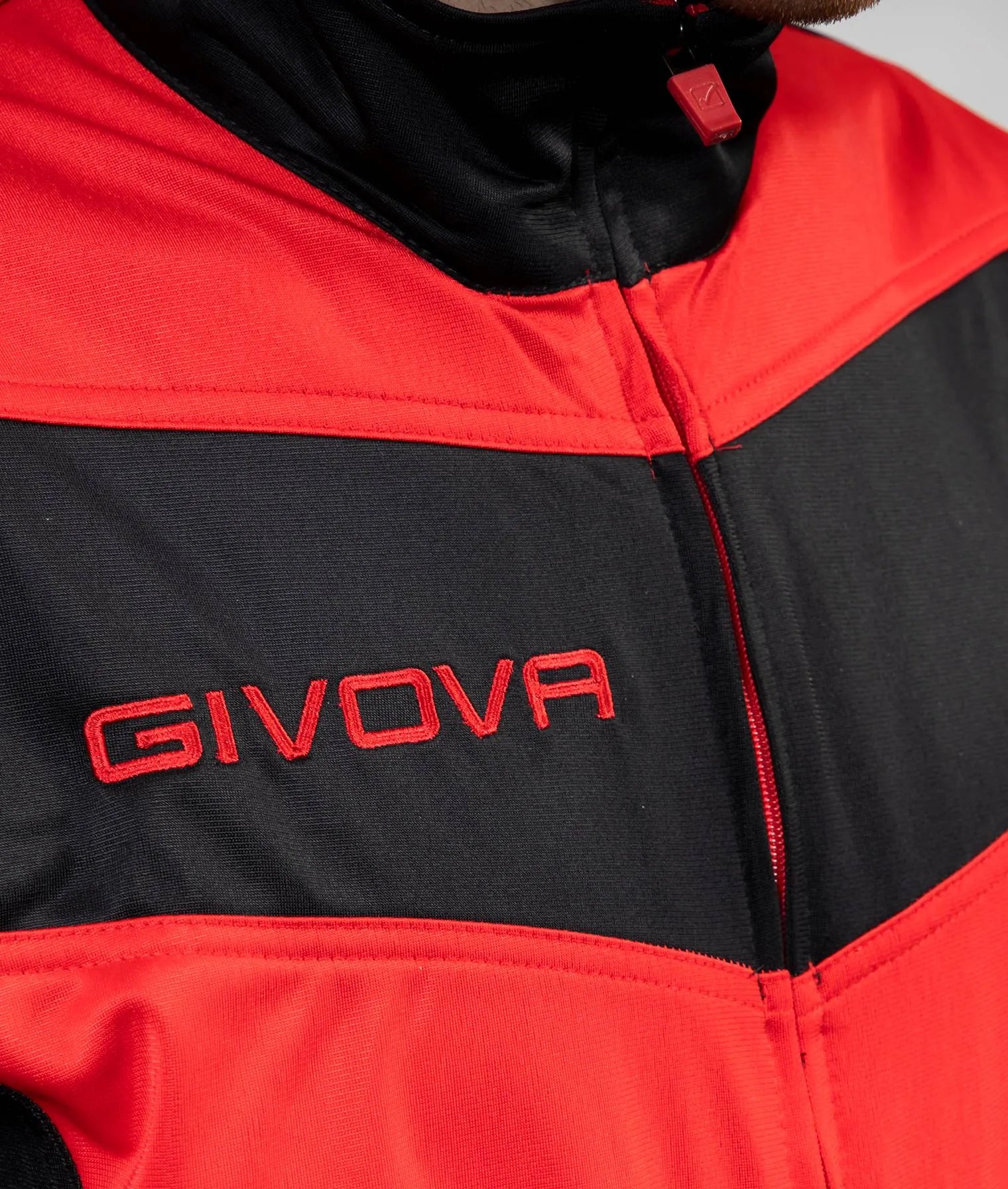 Sportset Givova Luxury Rot-Schwarz Rot