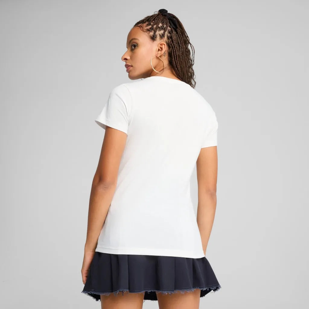 Puma Ess Script T-shirt pour femme Blanc