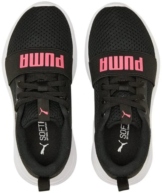 Børnesko Puma Jr Wired Textile Løbesko Sort