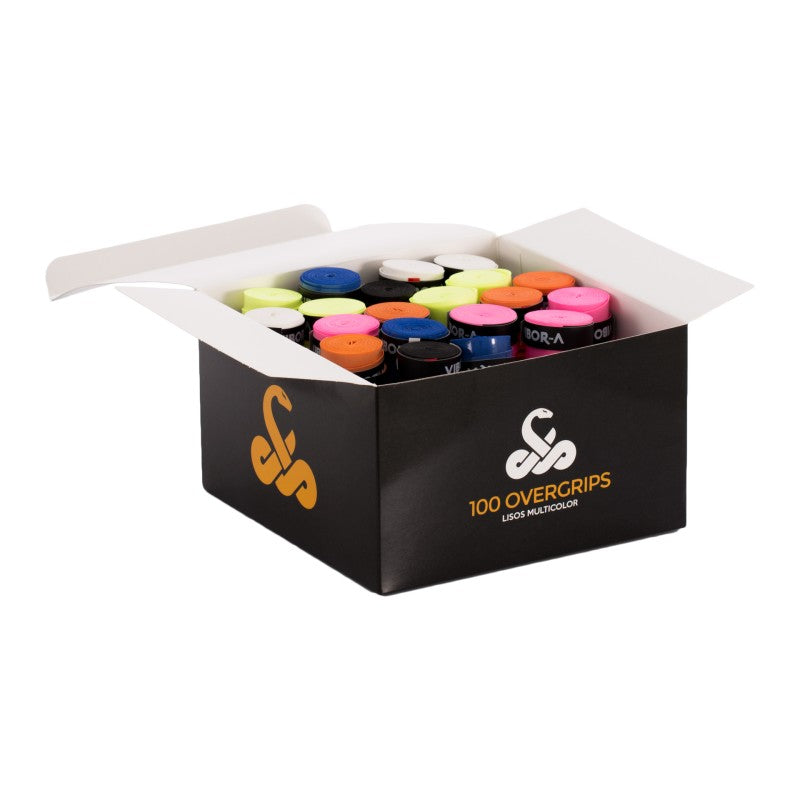 Caja 100 Overgrips Lisos Vibor-a Multicolor ÚNICA