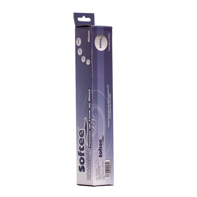 Box 6uds Balls Ping Pong 40mm Softee Blanco