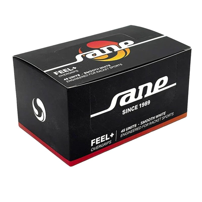 Caja de 45 overgrips blancos Sane Feel Smooth