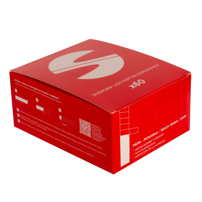 Box mit 60 Overgrips Smooth Softee Experience Weiß