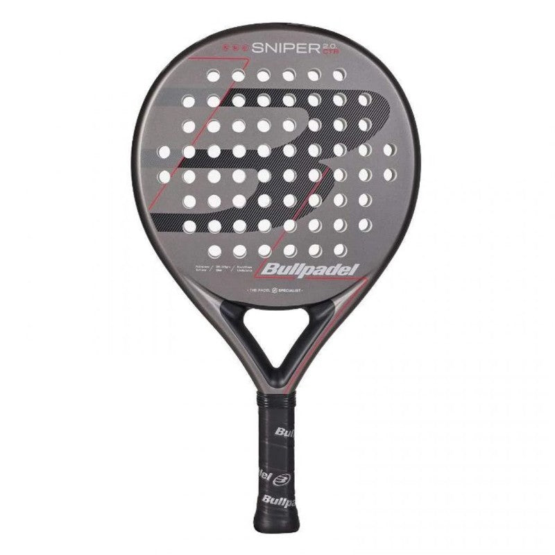 Bullpadel Sniper 2.0 Control Dark Grey 2026 Padel Racket Multicolor