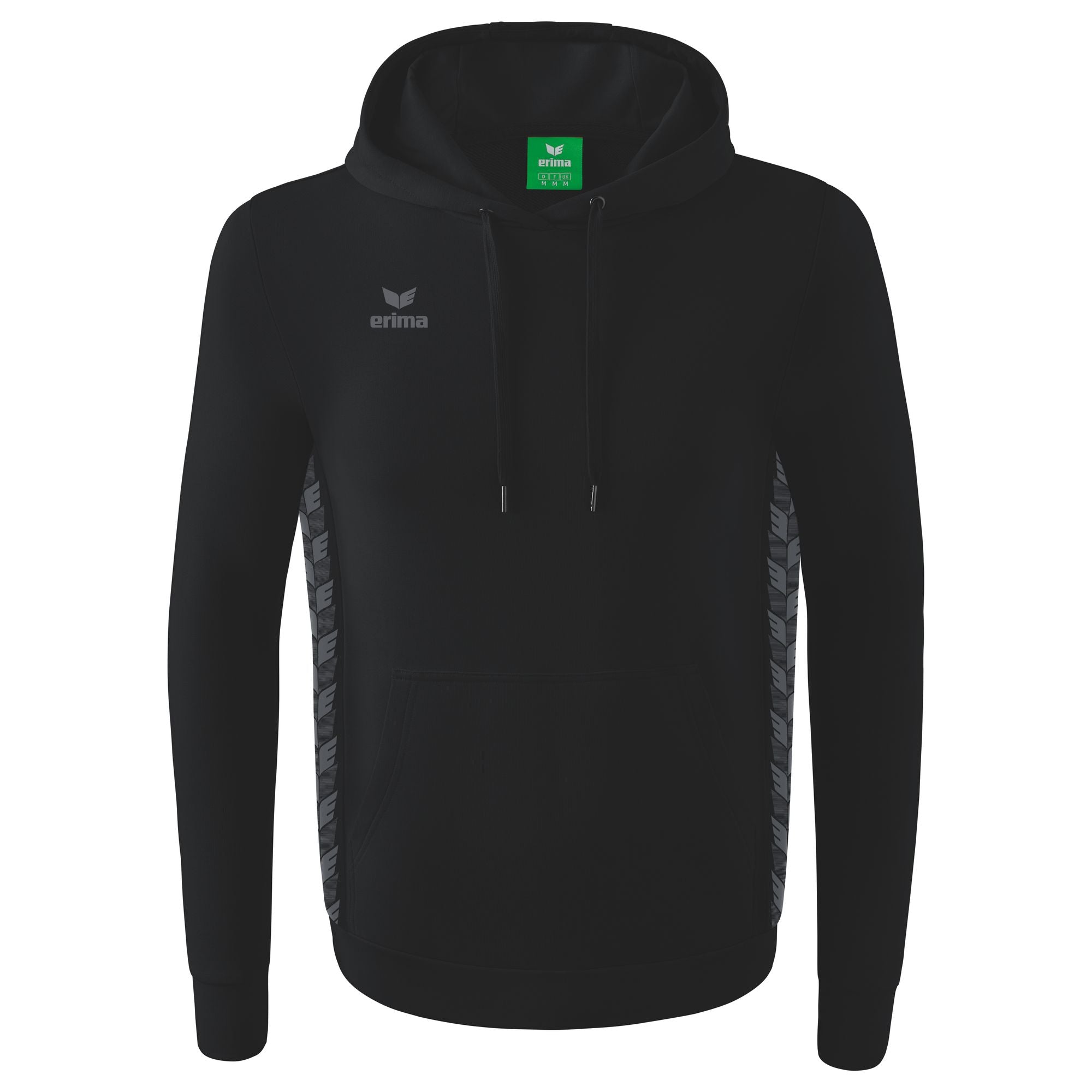 Erima Essential Team Hoody preto/cinza ardósia júnior
