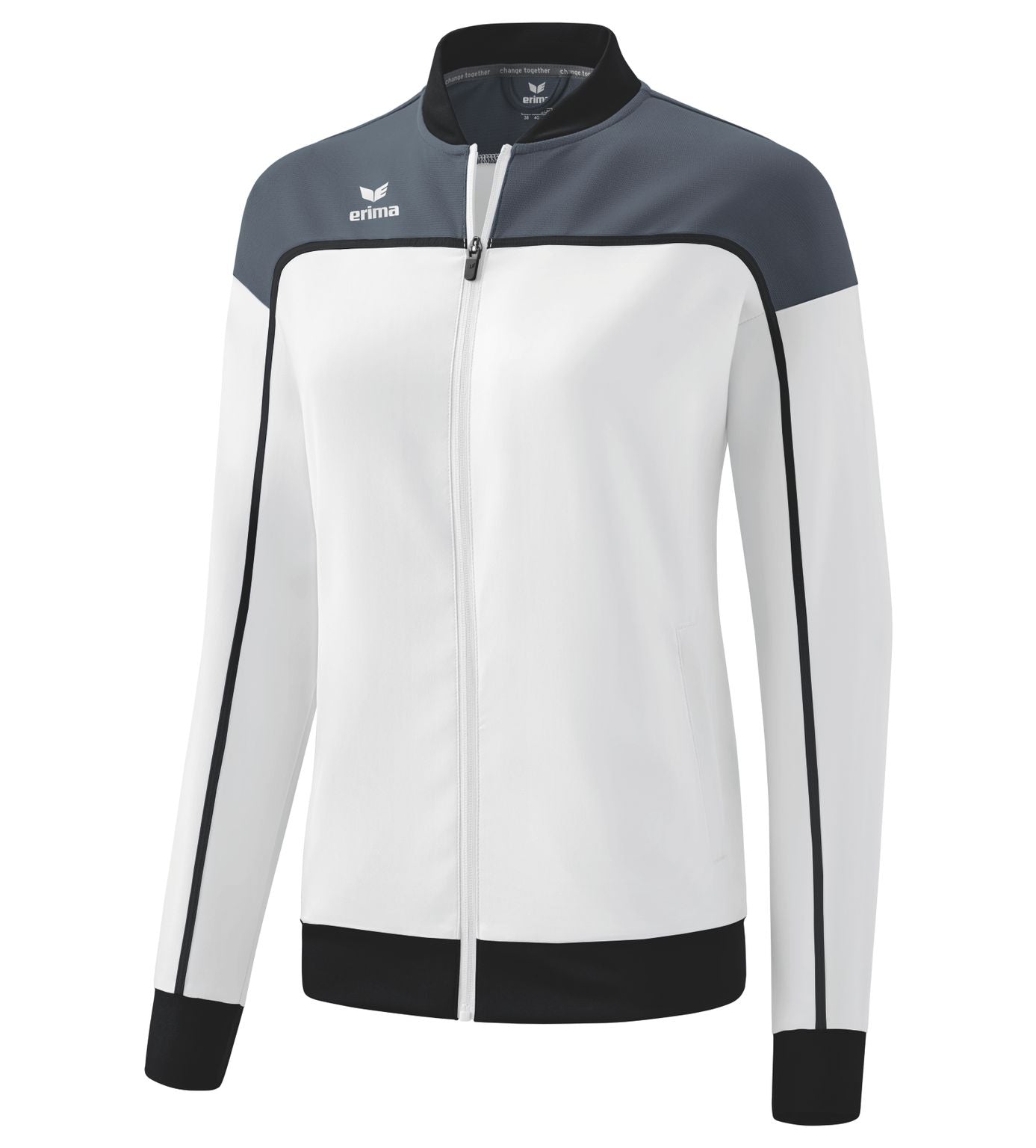 Erima Change By Erima Presentation Jacket White/slate Grey/black