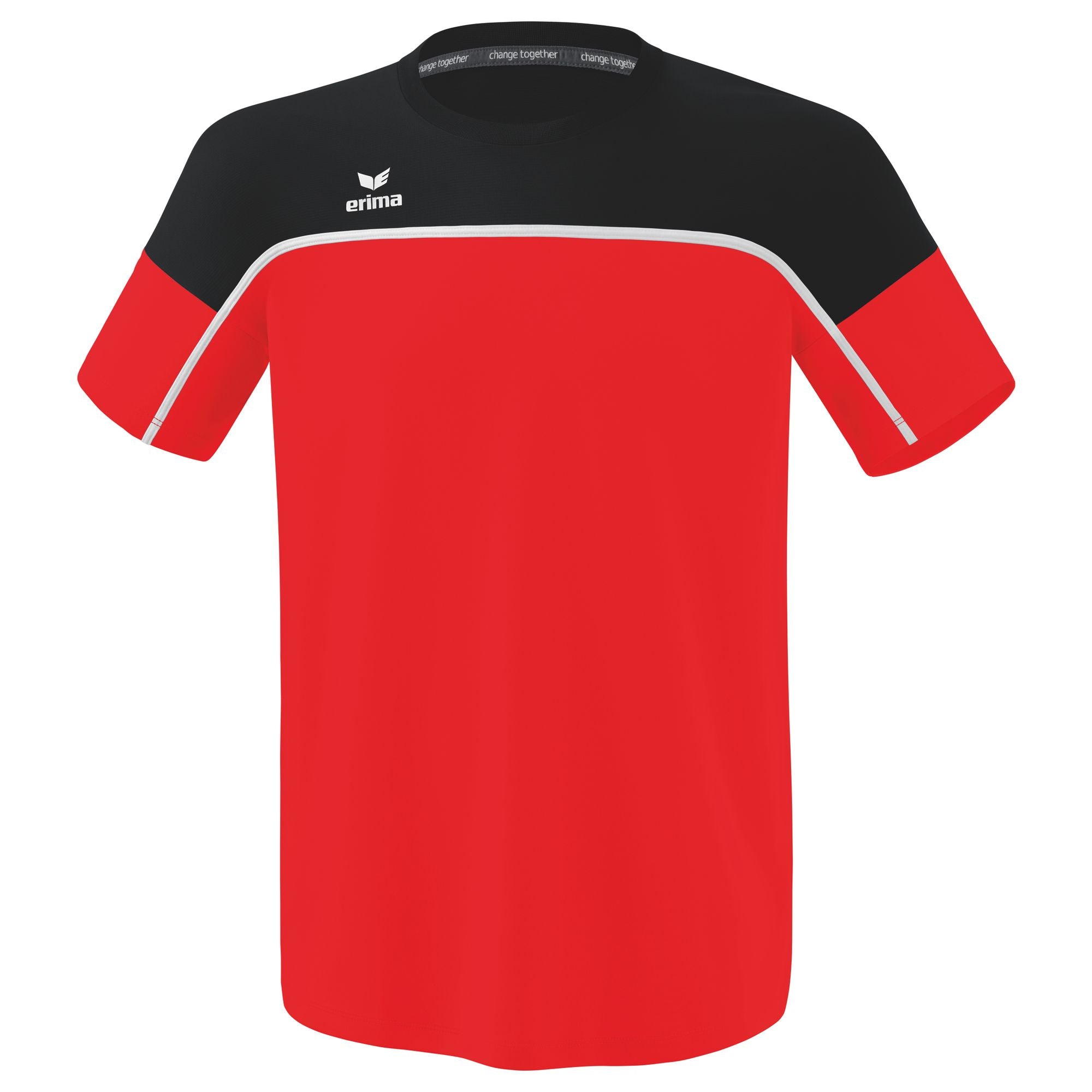 Erima Change By Erima T-shirt Rood/zwart/wit Junior