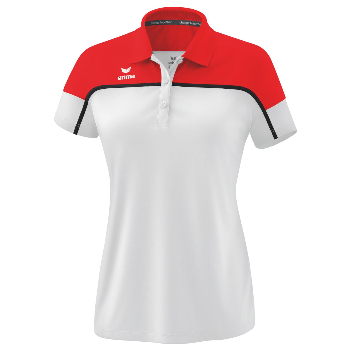 Erima Change By Erima Poloshirt Weiß/Rot/Schwarz