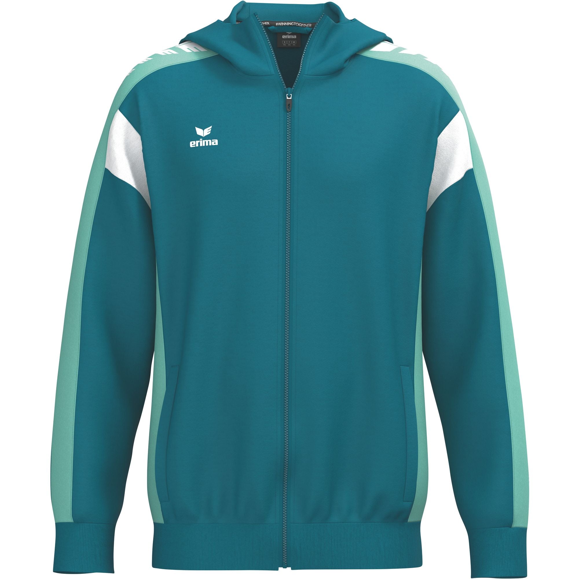 Erima Celebrate 125 Trainingsjacke mit Kapuze Tahitianblau/Mint